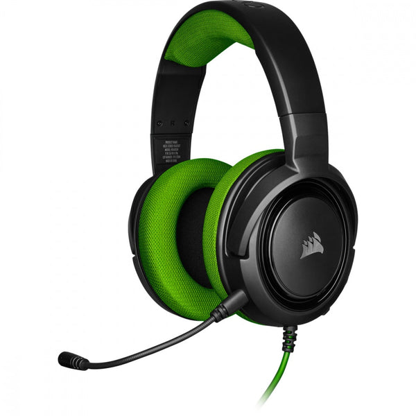 Headset Corsair Hs35 Stereo Gaming Green 3.5 Mm Ca-9011197-Na