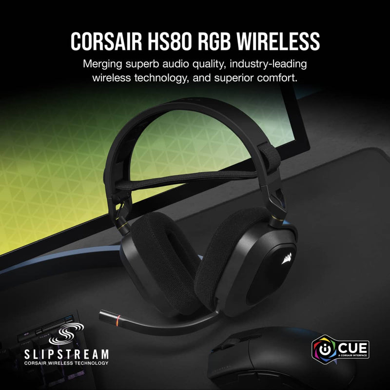 Headset Corsair Hs80 Rgb Wireless Carbon Ca-9011235-Na