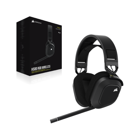 Headset Corsair Hs80 Rgb Wireless Carbon Ca-9011235-Na