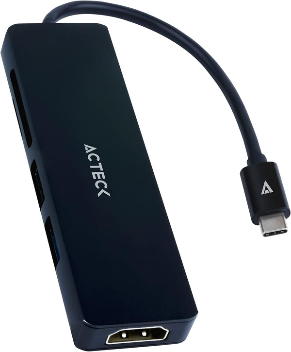 Hub Acteck Usb-C 5 En 1 4k, Hdmi + 1 X Usb-A 3.0, 1 X, Usb-A 2.0, Tf/Sd - Ac-934633