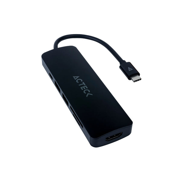 Hub Acteck Usb-C 6en1 4khdmi+1usb-A3.0+1usb-A2.0+Tf/Sd+Usb-C Ac-934619