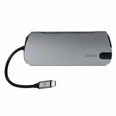 Hub Acteck Usb Type C 10 In 1 Port X Dh670 Win, Mac Plata Ac-932943