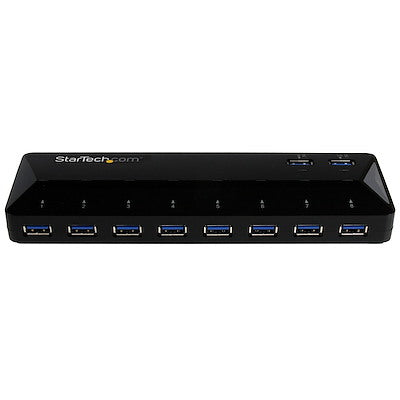 Hub Concentrador Usb 3.0 De 10 Puertos - Hub Con Puertos De Carga Y Sincronización - 2 Puertos De 1.5a - Startech.Com Modelo St103008u2c