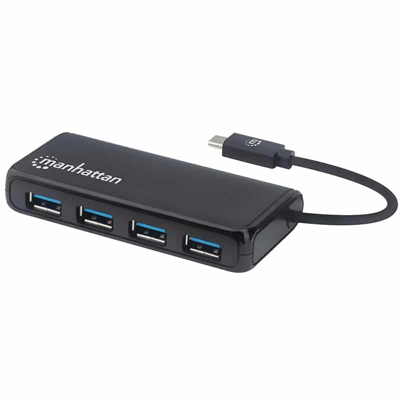 Hub Manhattan Usb-C Macho 3.2 Gen1 A 4 Puertos Hembra Usb-A 164924