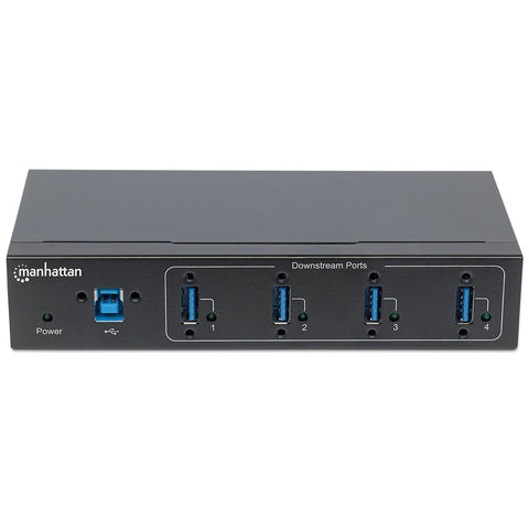 Hub Manhattan Usb V3.0 4 Puertos Industrial Fuente No Incluida 161411