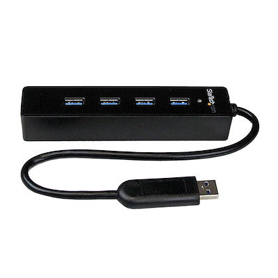 Hub Usb 3.0 De 4 Puertos - Adaptador Concentrador Hub Usb 3.0 Super Speed 4 Puertos Salidas Portatil Para Laptop Computadora - Negro - Startech.Com Modelo St4300pbu3