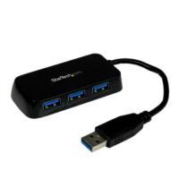 Hub Usb 3.0 De 4 Puertos - Adaptador Concentrador Hub Usb 3.0 Super Speed 4 Puertos Salidas Portatil Para Laptop Computadora - Negro - Startech.Com Modelo St4300minu3b