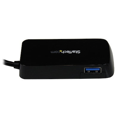 Hub Usb 3.0 De 4 Puertos - Adaptador Concentrador Hub Usb 3.0 Super Speed 4 Puertos Salidas Portatil Para Laptop Computadora - Negro - Startech.Com Modelo St4300minu3b