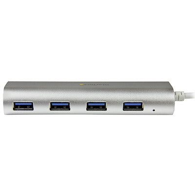 Hub Usb 3.0 De 4 Puertos - Concentrador Portatil Usb 3.0 De 4 Puertos - Hub De Aluminio Con Cable Incorporado - Startech.Com Modelo St43004ua