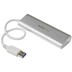 Hub Usb 3.0 De 4 Puertos - Concentrador Portatil Usb 3.0 De 4 Puertos - Hub De Aluminio Con Cable Incorporado - Startech.Com Modelo St43004ua