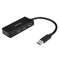 Hub Usb 3.0 De 4 Puertos - Concentrador Portátil Usb 3.0 Superspeed De 4 Puertos De 5gbps Con Carga Rapida - Hub Usb 3.1 Gen 1 Tipo A - Negro - Startech.Com Modelo St4300mini