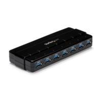 Hub Usb 3.0 De 7 Puertos - Concentrador Usb 3.0 De 7 Puertos - Hub De Escritorio Con Adaptador De Alimentación - Color Negro - Startech.Com Modelo St7300usb3b