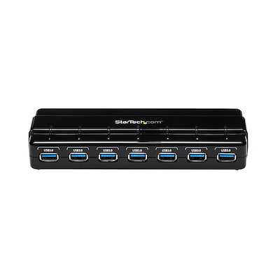 Hub Usb 3.0 De 7 Puertos - Concentrador Usb 3.0 De 7 Puertos - Hub De Escritorio Con Adaptador De Alimentación - Color Negro - Startech.Com Modelo St7300usb3b