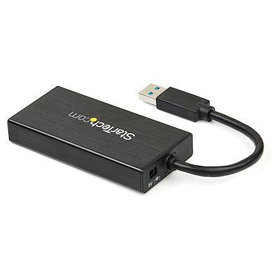Hub Usb 3.0 De Aluminio Con Cable - Concentrador De 3 Puertos Usb Con Adaptador De Red Ethernet Gigabit Externo - Startech.Com Modelo St3300gu3b