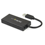 Hub Usb 3.0 De Aluminio Con Cable - Concentrador De 3 Puertos Usb Con Adaptador De Red Ethernet Gigabit Externo - Startech.Com Modelo St3300gu3b