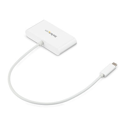 Hub Usb 3.0 De 3 Puertos Con Usb-C Y Ethernet Gigabit - Concentrador De Usb Tipo-C A Usb-A Convencional - Blanco - Startech.Com Modelo Hb30c3a1gea
