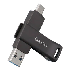 Memoria USB Quaroni 32 GB. Puerto dual USB A y USB C, OTG, cuerpo metálico