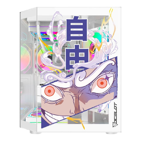 Gabinete Ocelot Gaming White Storm 5, Panel Lateral Y Frontal De Cristal Templado, Incluye 3 Ventiladores, Enfriamiento Liquido Hasta 240Mm, Gpu Hasta 320Mm, Color Blanco