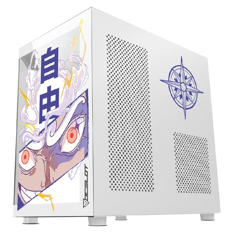 Gabinete Ocelot Gaming White Storm 5, Panel Lateral Y Frontal De Cristal Templado, Incluye 3 Ventiladores, Enfriamiento Liquido Hasta 240Mm, Gpu Hasta 320Mm, Color Blanco