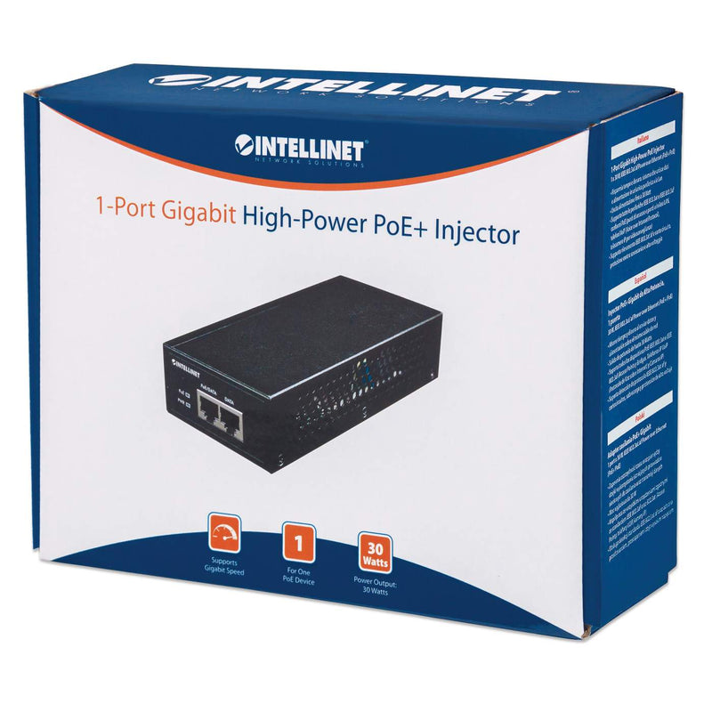Inyector Poe+ Gigabit Dealta Potencia 1 Puerto 30w ,Intellient 560566