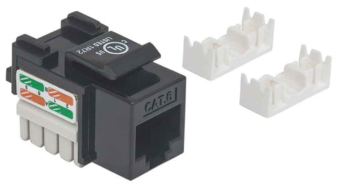 Jack De Impacto Utp Cat6 Calibre 22 Al 26awg Intellinet Negro 210720