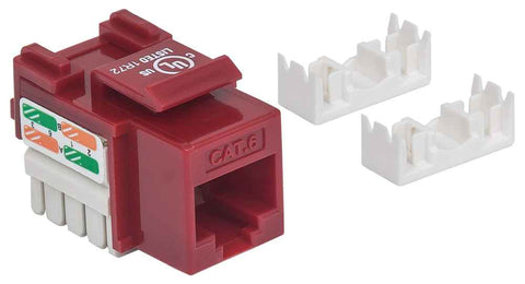 Jack De Impacto Utp Cat6 Calibre 22 Al 26awg Intellinet Rojo 210614
