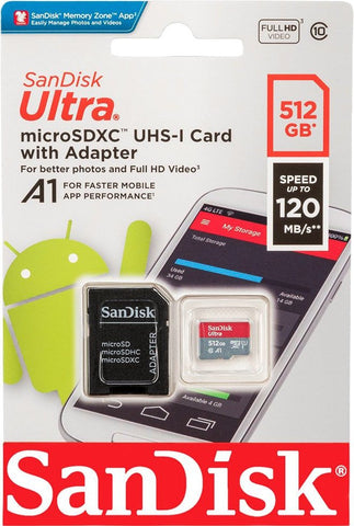 Memoria Sandisk Ultra Micro Sdxc 512Gb A1 C/A (Sdsquac-512G-Gn6Ma)