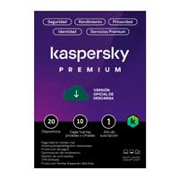 Kaspersky Premium (Total Security), 20 Dispositivos, 10 Cuentas Kpm, 1 Año