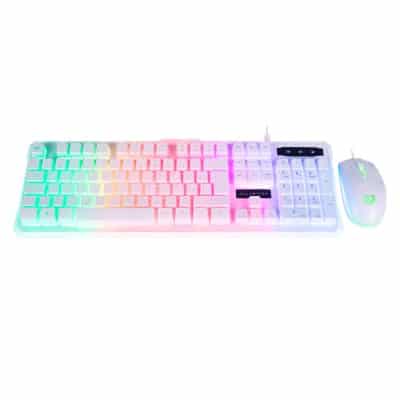 Kit 2 En 1 Gamer Balam Rush Teclado Y Mouse Blanco Squad Ktm330 Br-932752