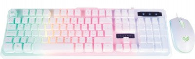 Kit 2 En 1 Gamer Balam Rush Teclado Y Mouse Blanco Squad Ktm330 Br-932752
