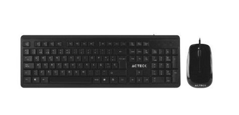 Kit Acteck Teclado Y Mouse Entry 510 Usb Alambrico Negro Ac-928991