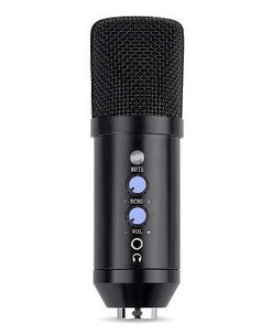 Kit De Microfono De Condensador Profesional Brobotix, Control De Volumen, Usb, Incluye Soporte De Brazo Ajustable De Suspension, Tripie Y Aro De Luz