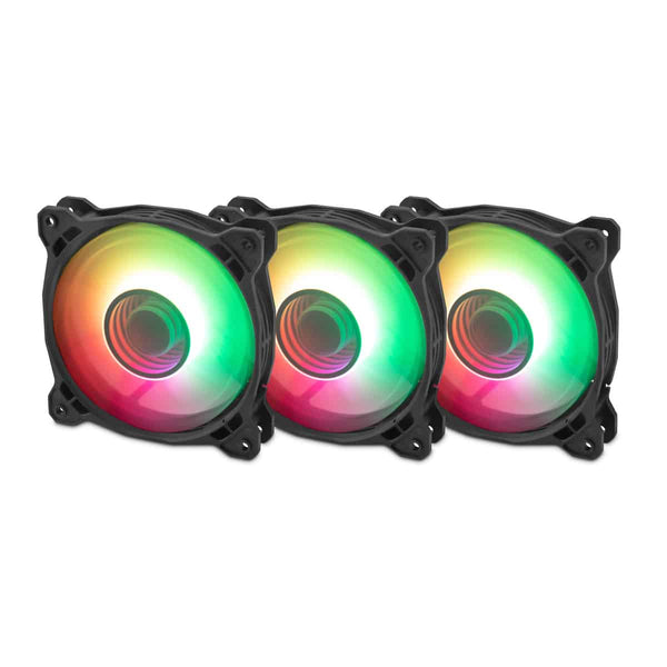 Kit de Ventiladores Gamer Yeyian Argb Ytk-120Al-01 Typhoon, 120Mm, Kit con 3 Ventiladores,Argb