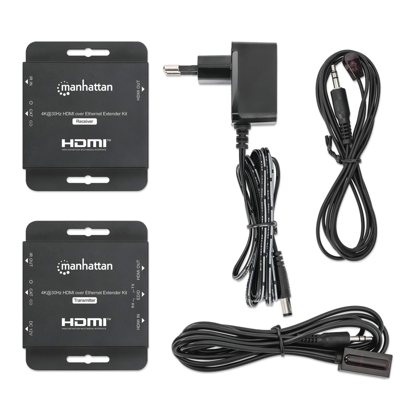 Kit Extensor Hdmi Manhattan Sobre Ethernet 4k@30hz 40m (168397)