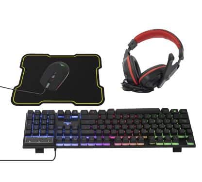 Kit Hydra Ykh-20708 Yeyian Teclado, Mouse, Mousepad, Diadema Gamer Rgb