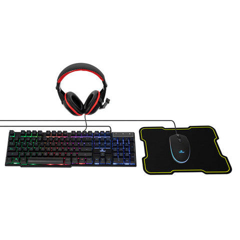 Kit Hydra Ykh-20708 Yeyian Teclado, Mouse, Mousepad, Diadema Gamer Rgb