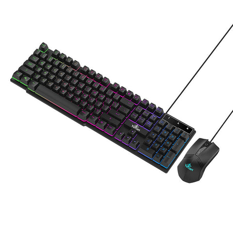 Kit Teclado, Mouse Yeyian Gaming Led Ykp-20704 Phoenix 2000 Usb Backlite