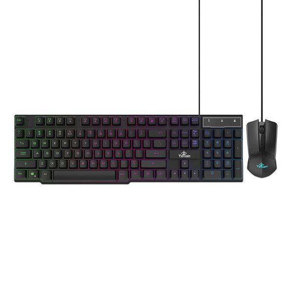 Kit Teclado, Mouse Yeyian Gaming Led Ykp-20704 Phoenix 2000 Usb Backlite