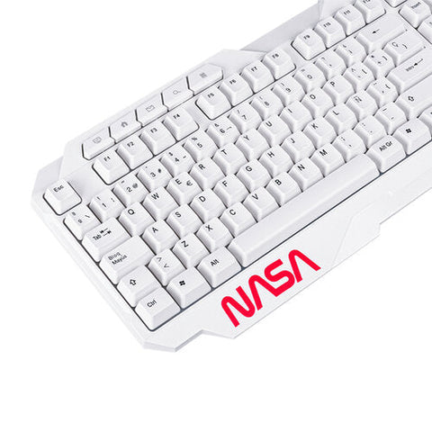 Kit Teclado Y Mouse Alambrico Nasa By Techzone Ns-Gc01 Led Rgb Blanco