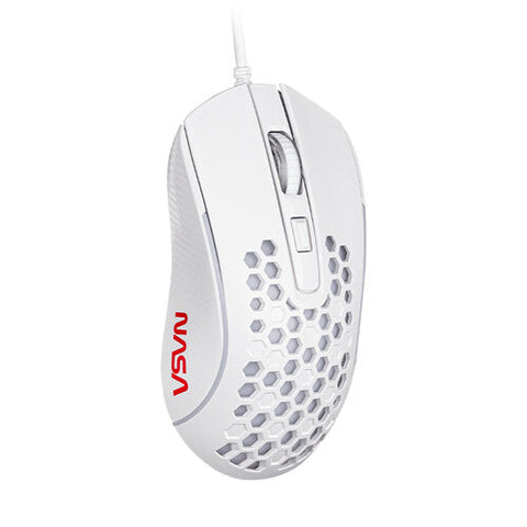 Kit Teclado Y Mouse Alambrico Nasa By Techzone Ns-Gc01 Led Rgb Blanco