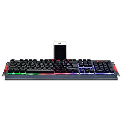 Kit Teclado Y Mouse Brobotix Gamer, Alambrico Usb, Rgb,  Humo