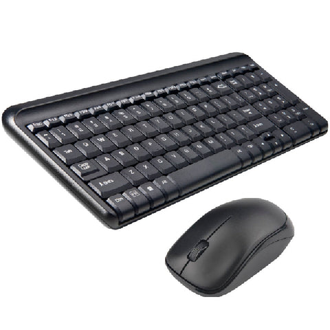 Kit Teclado Y Mouse Quaroni Inalambrico 2.4ghz Color Negro