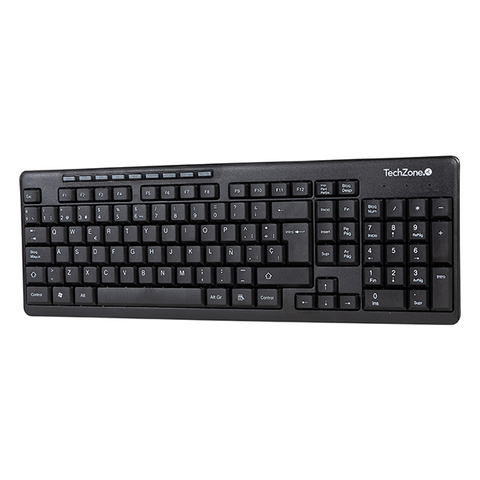 Kit Teclado Y Mouse Techzone Tz16comb01-Ina Inalambrico Usb 2.4ghz Negro
