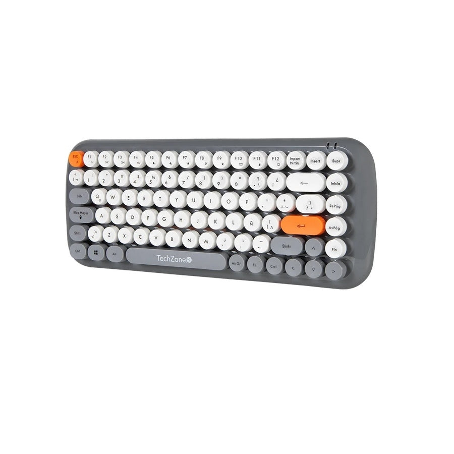 Kit Teclado Y Mouse Techzone Tz20comb01-Ina Nano Usb Inalambrico Retro