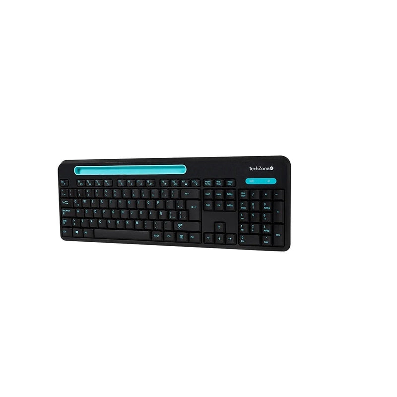 Kit Teclado Y Mouse Techzone Tz20comb02-Ina Inalambrico Ranura Soporte Azul