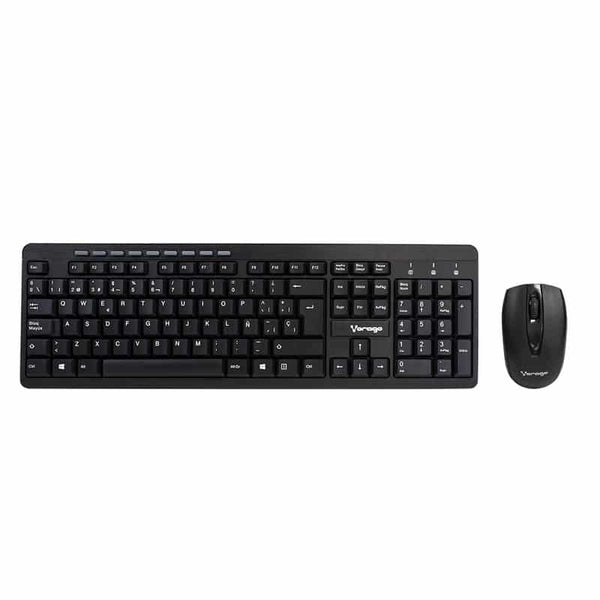 Kit Teclado Y Mouse Vorago Km-304 Inalambrico Multimedia Negro