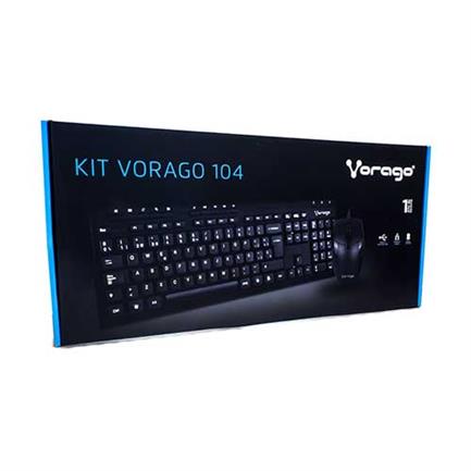 Kit Vorago Km-104 Teclado Y Mouse Alambrico Multimedia Usb