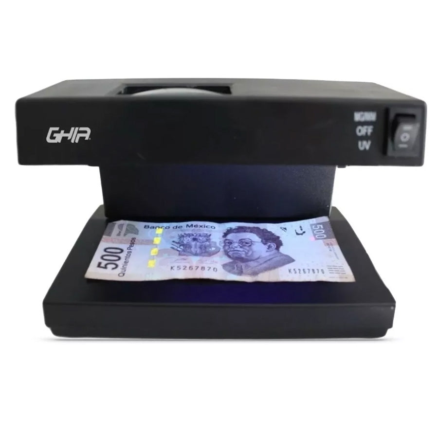 Lampara Detectora De Billetes Falsos Y Documentos Oficiales, Ghia, Luz Uv, 9w