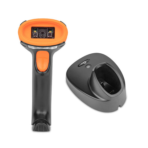 Lector De Código De Barras Qian 1D,2D Con Base, Inalámbrico, Usb (Qob-2Dmfe)
