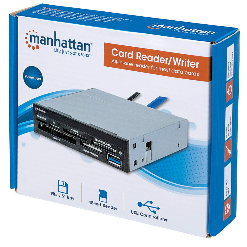 Lector De Tarjetas Manhattan Bahia Interna 3.5 Usb 3.0 48 En 1 101967